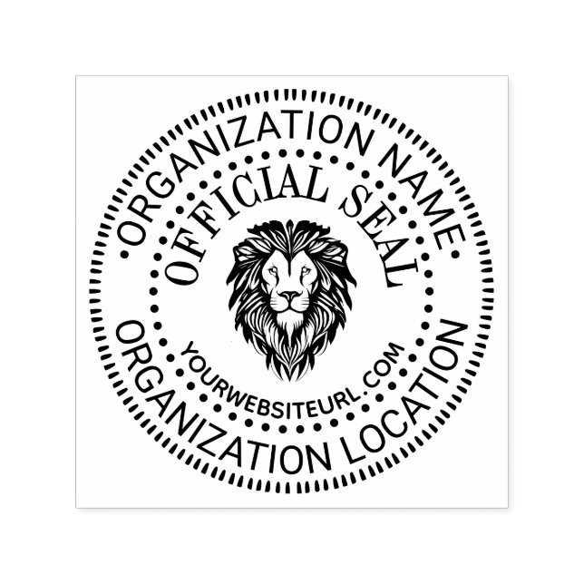 Automático Cabeza de león #3 Nombre de sello oficial genérico (Diseño)