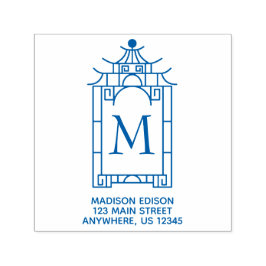 Automático Chinoiserie Pagoda Dirección Sello de Autoentrada