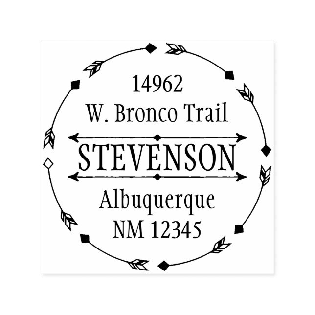 Automático Círculo de flechas Personalizado Sello de direcció (Diseño)