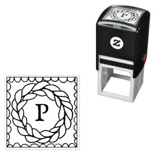 Automático CÍRCULO DE TEJIDO 1,5" Sello de tinta incorporada