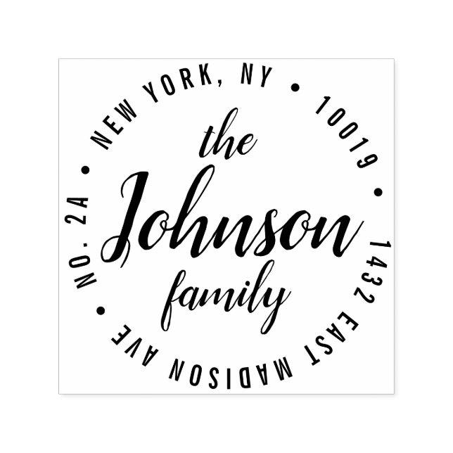 Automático Círculo Dirección de devolución de dirección Sello (Diseño)