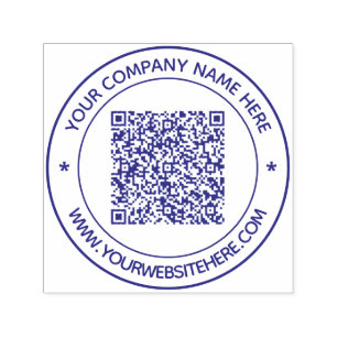 Automático Código QR y texto Personalizado Sello personalizad