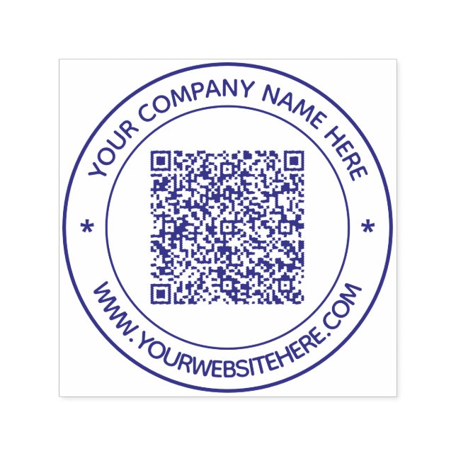 Automático Código QR y texto Personalizado Sello personalizad (Diseño)