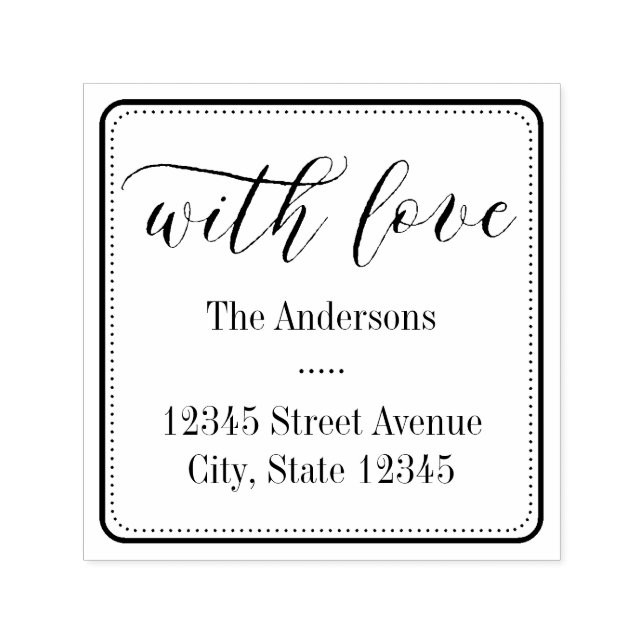 Automático Con sello de goma personalizado de Love Square (Diseño)