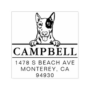 Automático Curte EnglishBullterrier Personalizado Sello de di