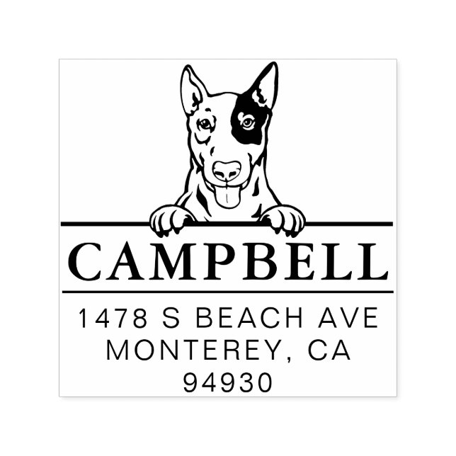 Automático Curte EnglishBullterrier Personalizado Sello de di (Diseño)