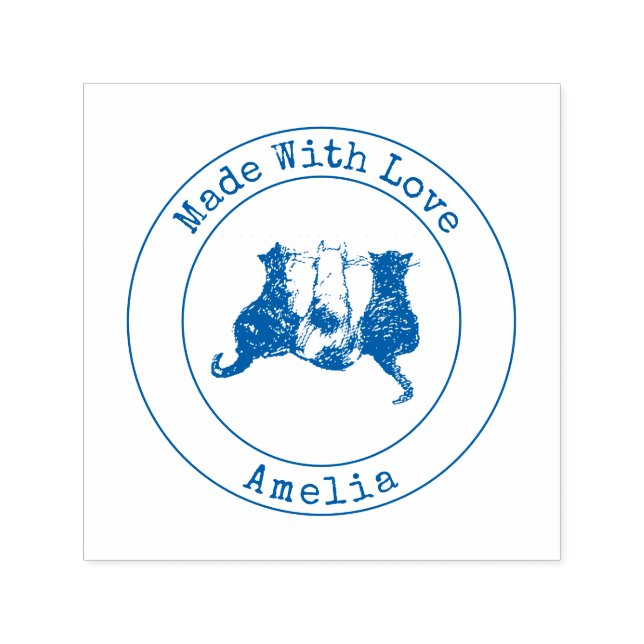 Automático Cute Gatos hechos con el sello de amor que se escr (Diseño)