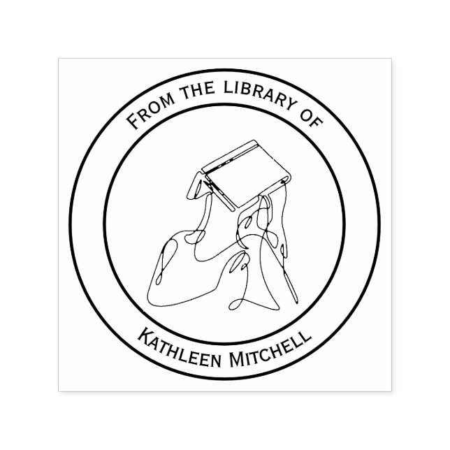 Automático De la biblioteca del sello del libro Dama de Derra (Diseño)