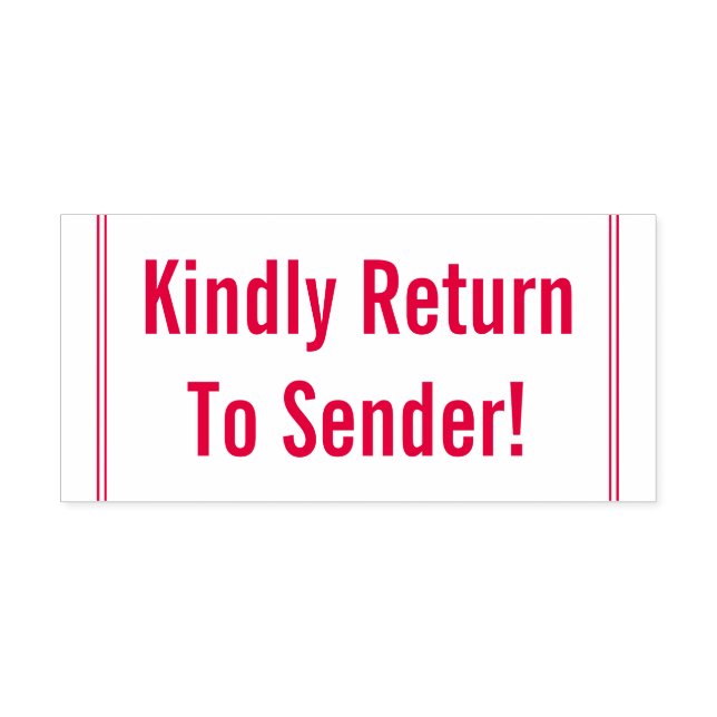 Automático ¡Devuélvase amablemente al remitente! Sello de gom (Diseño)