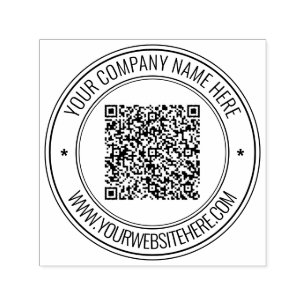 Automático Diseña tu propio código QR redondo Sello de entint