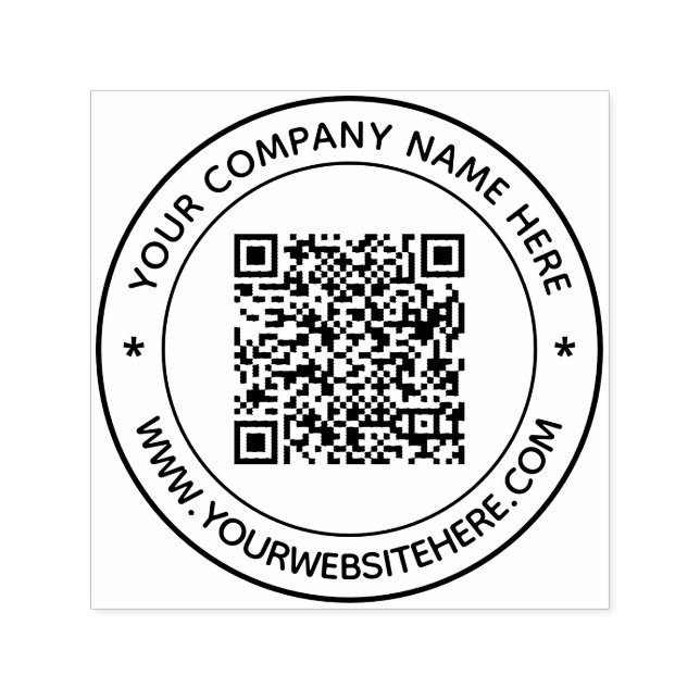 Automático Diseña tu propio código QR Sello redondo de texto  (Diseño)