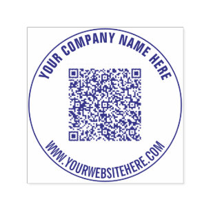 Automático Diseñe su propio código QR redondo Sello entintado