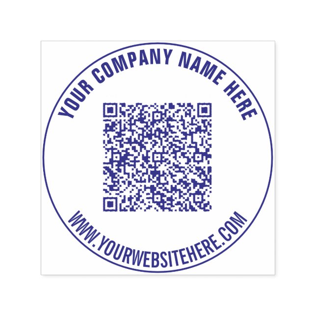 Automático Diseñe su propio código QR redondo Sello entintado (Diseño)
