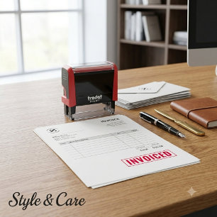 Automático Diseño de Sello de Etiqueta PERSONALIZADO Facturad