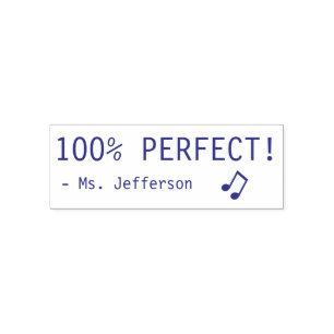 Automático Divertido "¡100% PERFECTO!" + Sello de goma de no