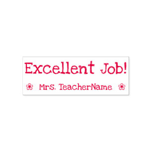 Automático Divertido "¡Excelente trabajo!" Sello de goma de 
