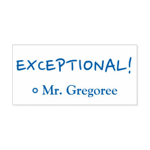 Automático Divertido "¡EXCEPCIONAL!" Grado de sello de goma
