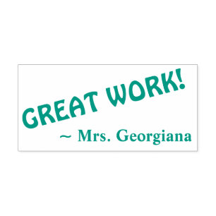 Automático Divertido "¡GRAN TRABAJO!" Sello de goma de asigna