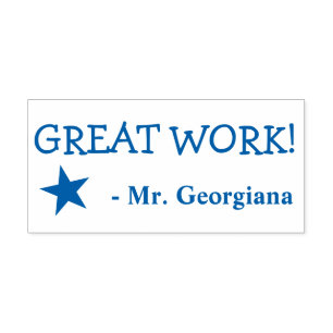 Automático Divertido "¡GRAN TRABAJO!" + Sello de goma de educ