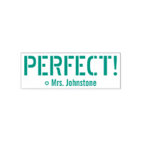 Divertido "¡PERFECTO!" + sello de goma de educador