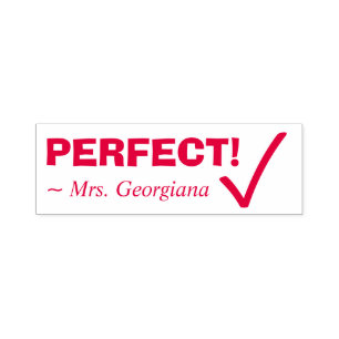 Automático Divertido "¡PERFECTO!" Sello de goma de elogio