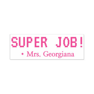 Automático Divertido "¡SUPER TRABAJO!" Sello de caucho del pr