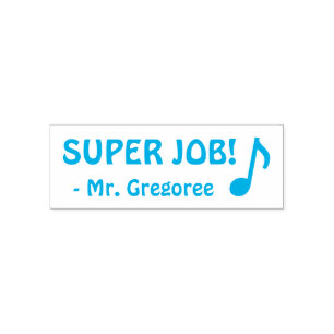 Automático Divertido "¡SUPER TRABAJO!" Sello de goma de marc