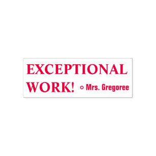 Automático Divertido "¡TRABAJO EXCEPCIONAL!" Sello de caucho