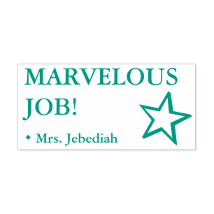 Automático Divertido "¡TRABAJO MARVELOUS!" Grado de sello de