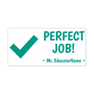 Automático Divertido "¡TRABAJO PERFECTO!" Sello de goma de pr
