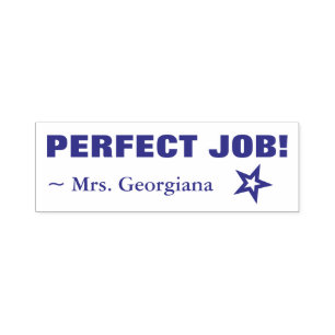 Automático Divertido "¡TRABAJO PERFECTO!" Sello de goma de re