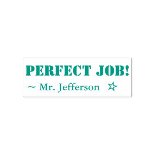 Automático Divertido "¡TRABAJO PERFECTO!" Sello de goma del 