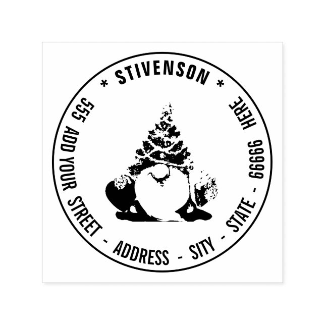 Automático Ejemplo de sello de dirección de devolución con no (Diseño)