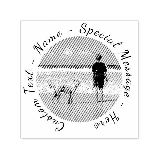Automático Ejemplo de Sello de Foto de Mascota con Texto Pers (Diseño)