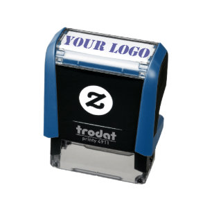 Automático Ejemplo de sello de goma con logotipo de empresa a