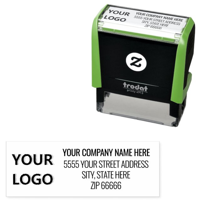 Automático Ejemplo de sello de nombre de dirección con logoti (In Situ)