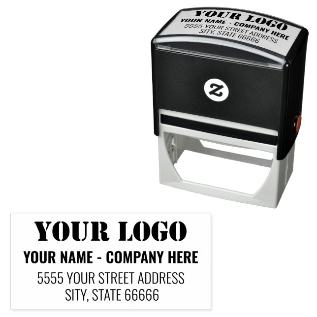 Automático Ejemplo de sello de nombre de dirección de logotip (In Situ)