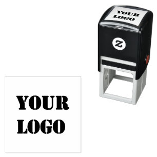 Automático Ejemplo de sello entintado con logotipo de empresa