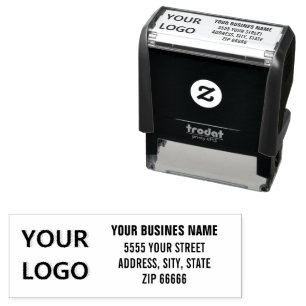 Automático Ejemplo de sello entintado con nombre de logotipo