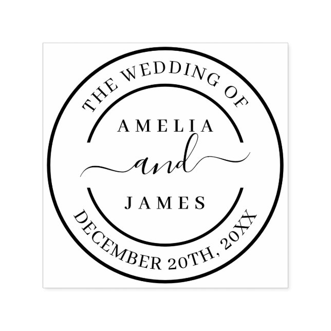 Automático El Sello de Boda de Tinta Propia (Diseño)