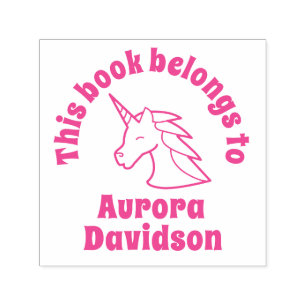 Automático El unicornio personaliza el sello de biblioteca
