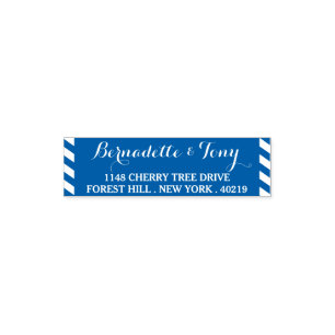Automático Elegante Sello de autotinta de dirección y nombre