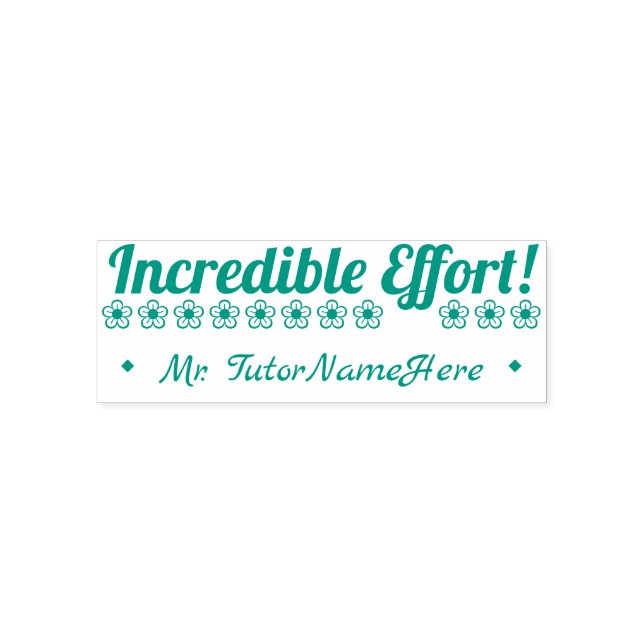 Automático "¡Esfuerzo Increíble!" Sello de Goma de Retroalime (Diseño)