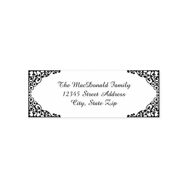 Automático Etiqueta de dirección de rincones de época - Sello (Diseño)