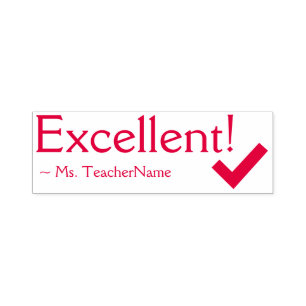Automático "¡Excelente!" Sello de goma de comentarios del ins