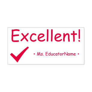 Automático "¡Excelente!" Sello de goma de recomendación