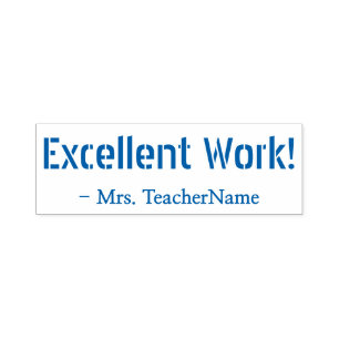Automático "¡Excelente trabajo!" Sello de goma del profesor