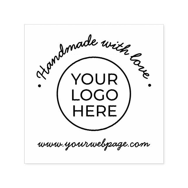 Automático Fabricado a mano con amor Sello de goma de autotin (Diseño)