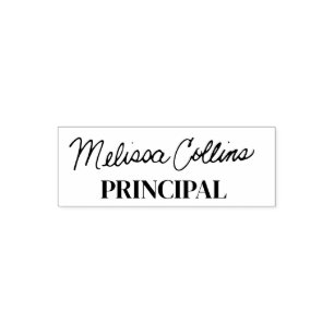 Automático ¡Firma con título! Sello pre-entintado