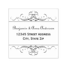 Automático Flourish de Vintage formal - Sello de dirección de